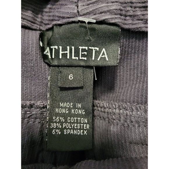 Athleta Corduroy Hiking Pants Straight Leg Zipper Pockets Gray Size 6 - Picture 8 of 8